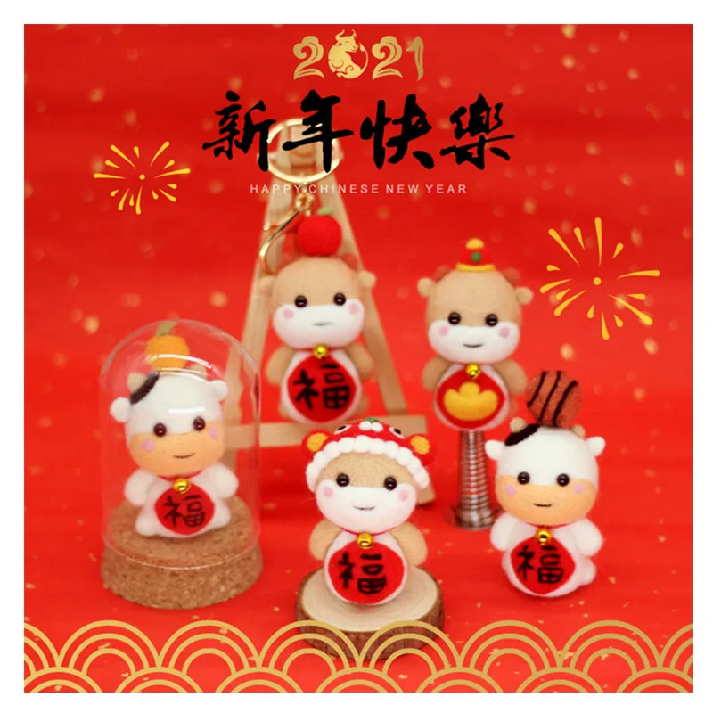 

Cloth art send you a small red flower diy pressure cattle wool felt needle felting decoration craft needlecraft DIY handmade