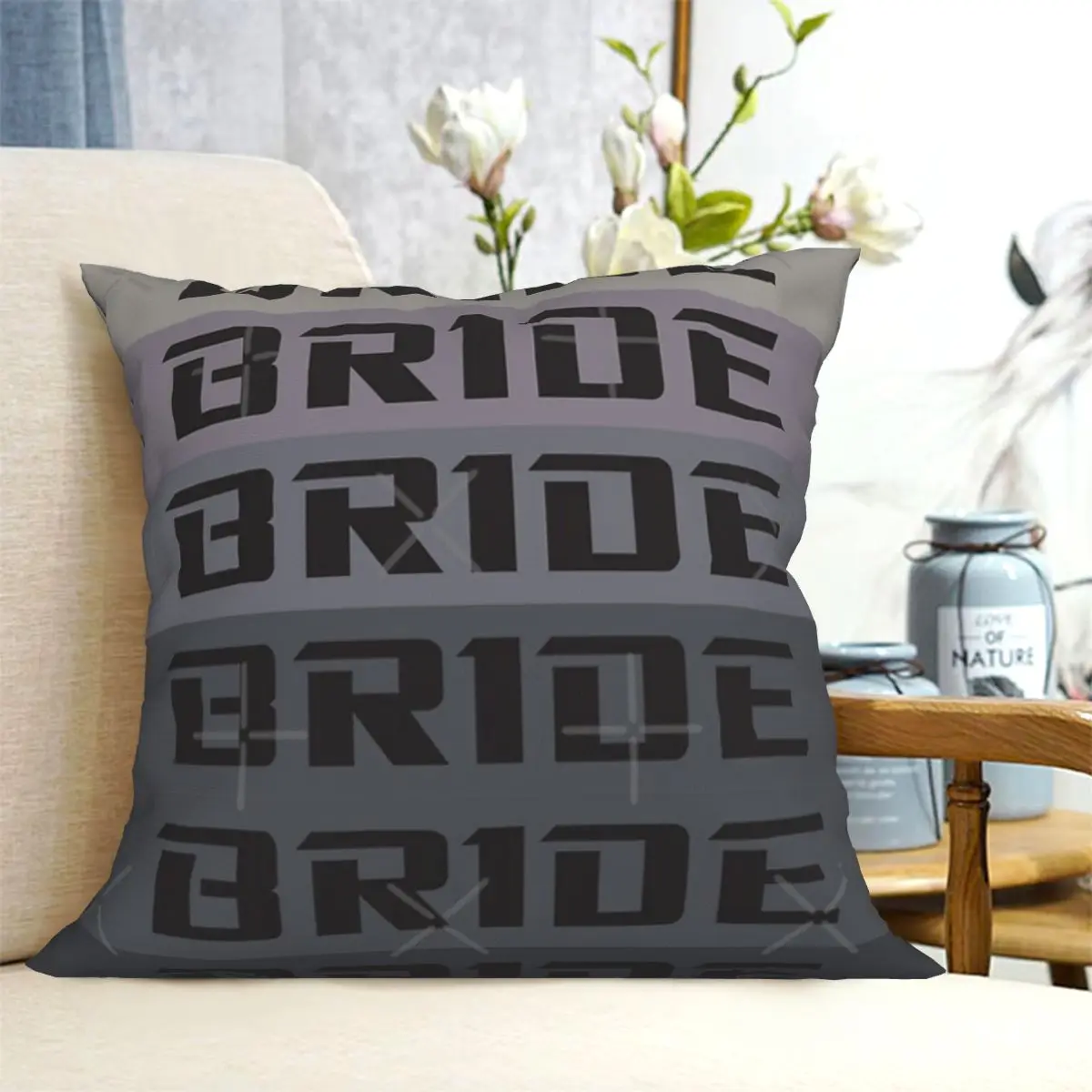 

Bride Jdm Material Big bed pillow personality couple love pillowcase sofa decoration cushion couple bedroom pillowcase