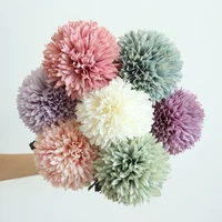 5pcsbunch artificial dandelion flowers ball high quality silk fake bouquet for home wedding valentines day gifts diy crafting