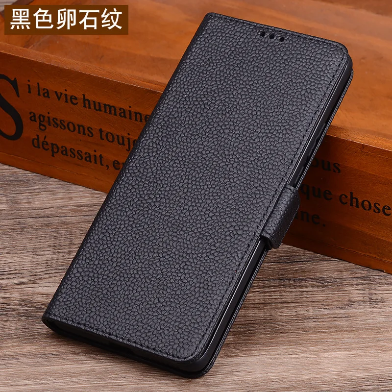 Hot Sales Luxury Genuine Leather Flip Phone Case For For Zte Nubia Z40 Pro Leather Half Pack Phone Cover Procases Shockproof