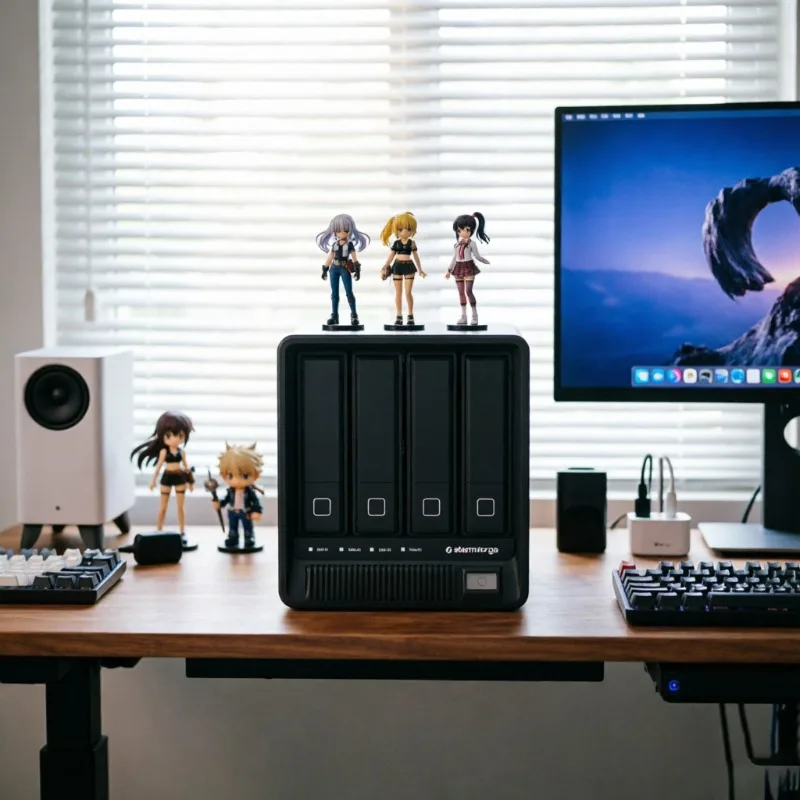 Фото Корпус для жестких дисков StormForge D4 с 4 отсеками USB-C 10 Гбит/с – ASM2074+1153E, независимые диски, без сбоев, для NAS/ПК/Mac №1