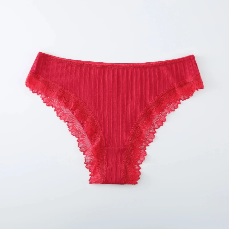 Трусики женские х/б с кружевом