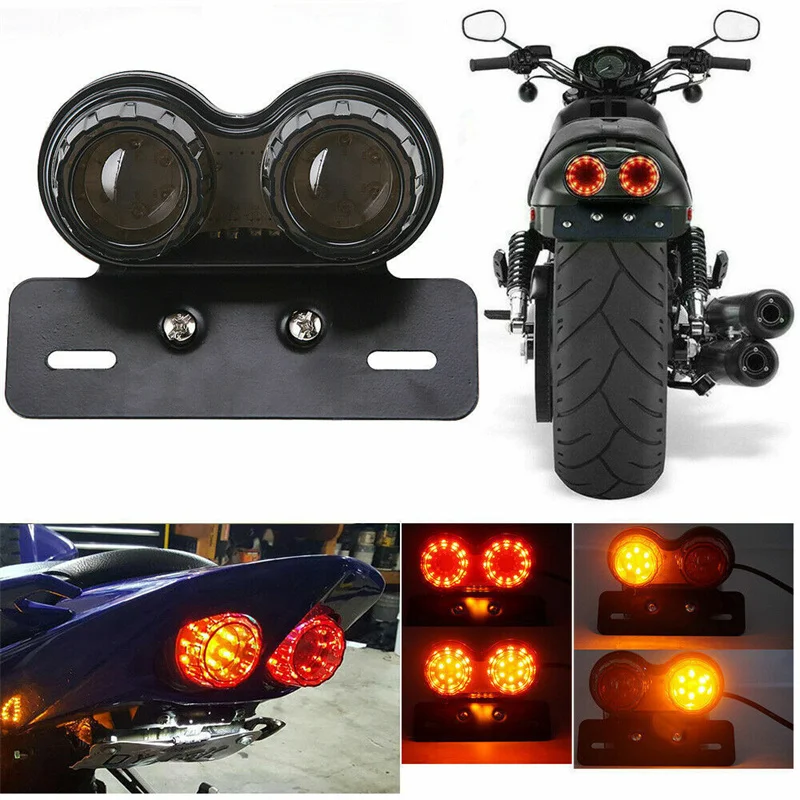 

12V Universal Motorcycle Modified Rear Tail Lamp Brake Lamp Cruise Vehicle Retro Vehicle Modified LED Integrated Tail Light