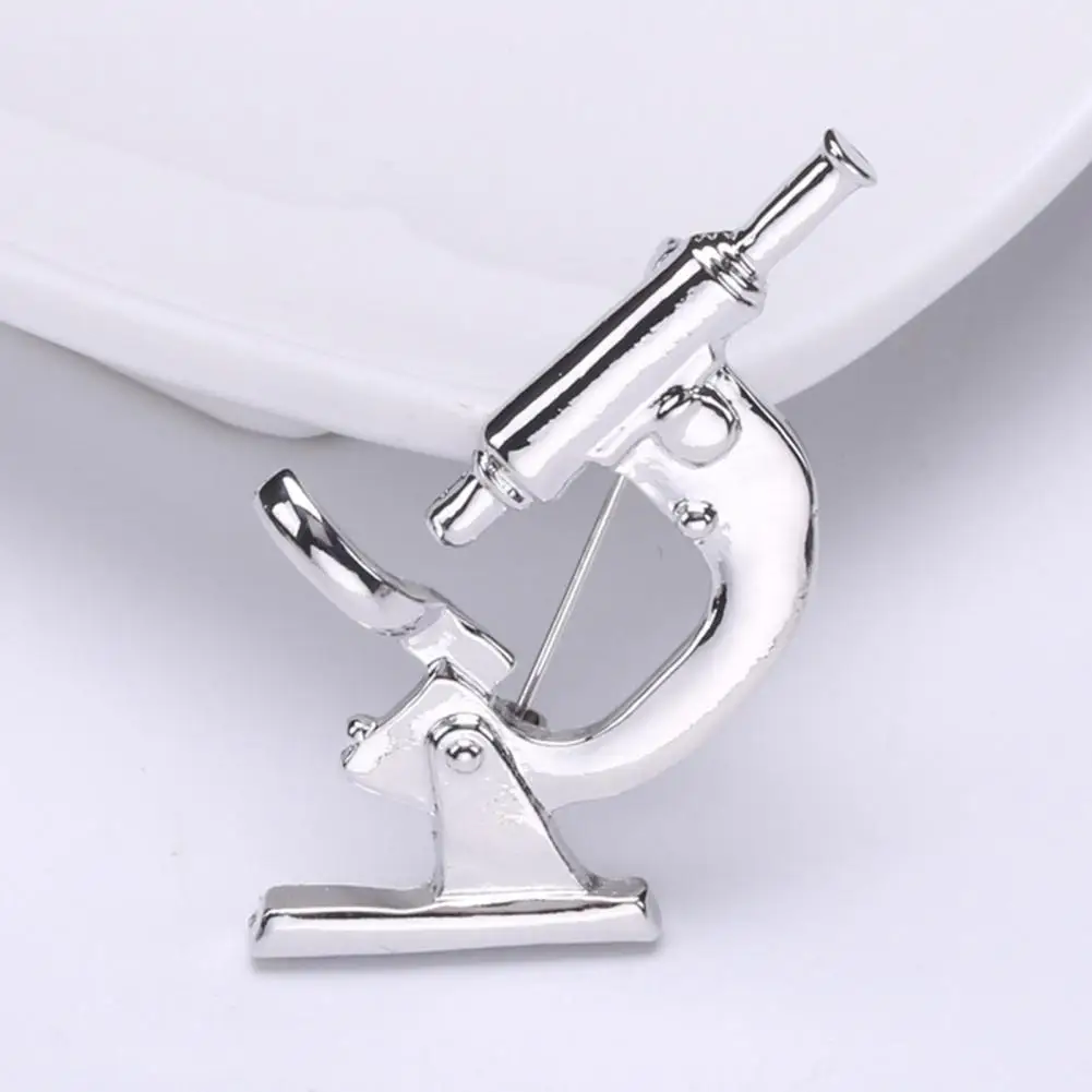

Stylish Alloy Microscope Brooch For Women Elegant Lapel Pin For Suit Shawl Or Scarf Unique Gift For Coat Accessories
