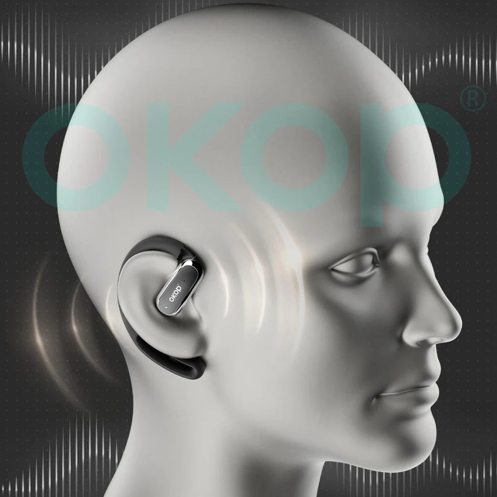 Фото OKOP Подвесные Bluetooth-наушники OWS Интеллектуальное шумоподавление От одного до двух игровых наушников с низкой задержкой и высоким качеством звука №4