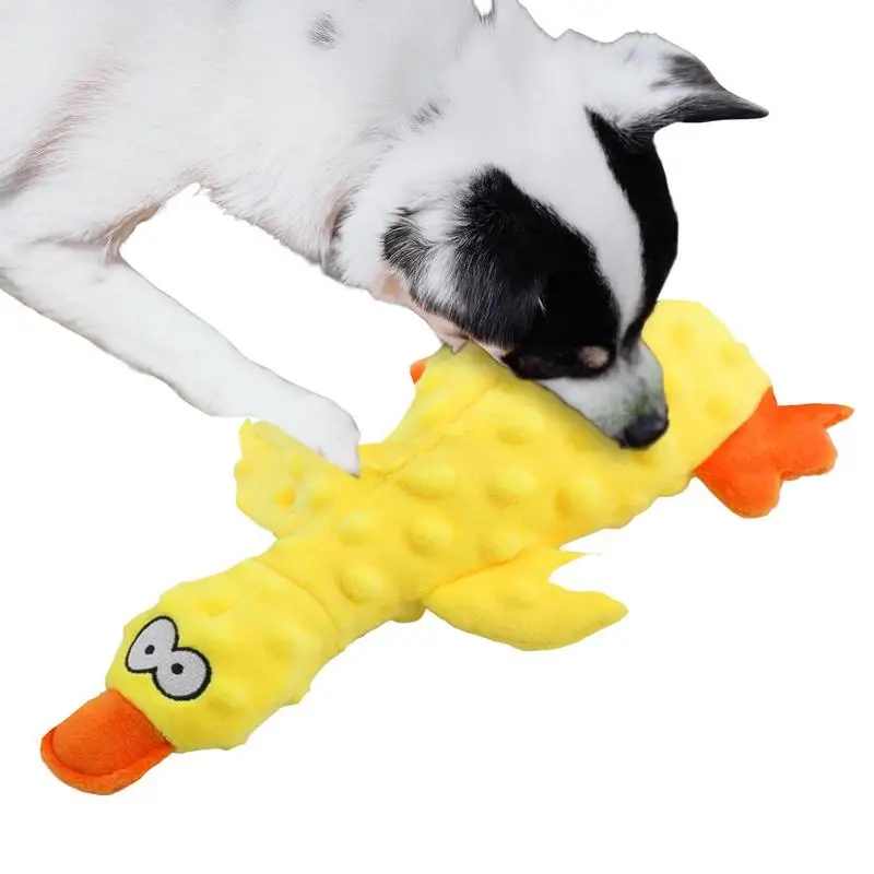 

Squeaky Duck Dog Toy Squeaky Toy For Puppy Stimulate Appetite Duck Dog Toy Squeaky Pet Toy Plush Dog Chew Toy For Large Dogs