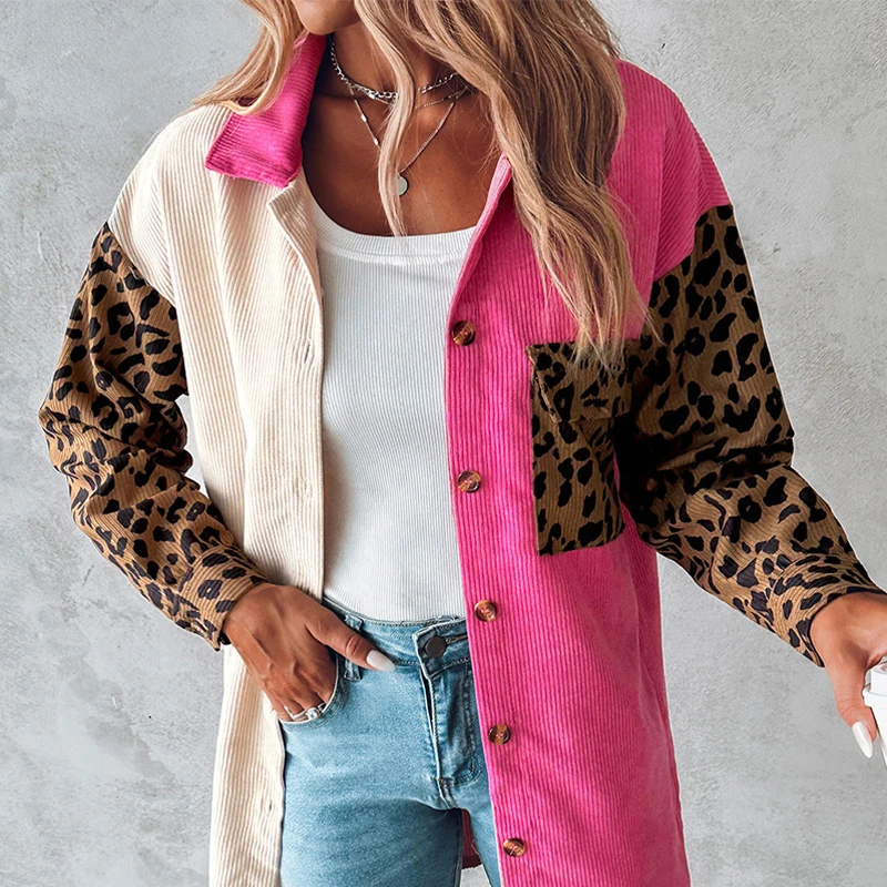 Женская куртка средней длины OMSJ Повседневная Уличная одежда с контрастным