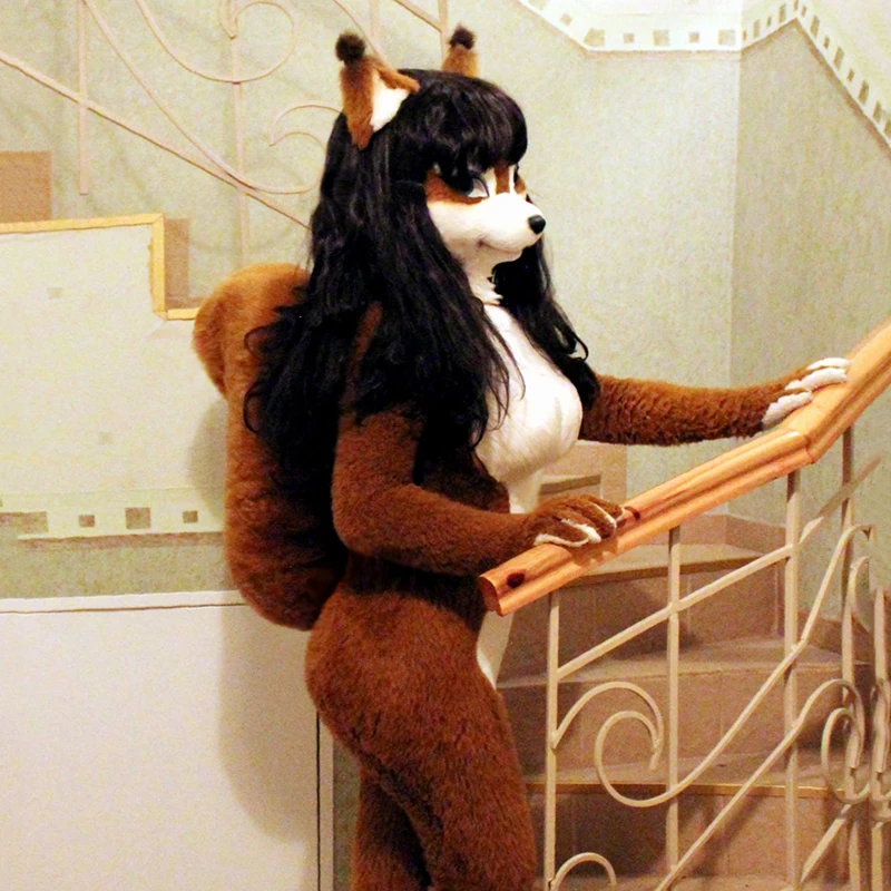 Fursuit Miss Костюм лисы-маскота костюмы для косплея рекламная одежда карнавальные