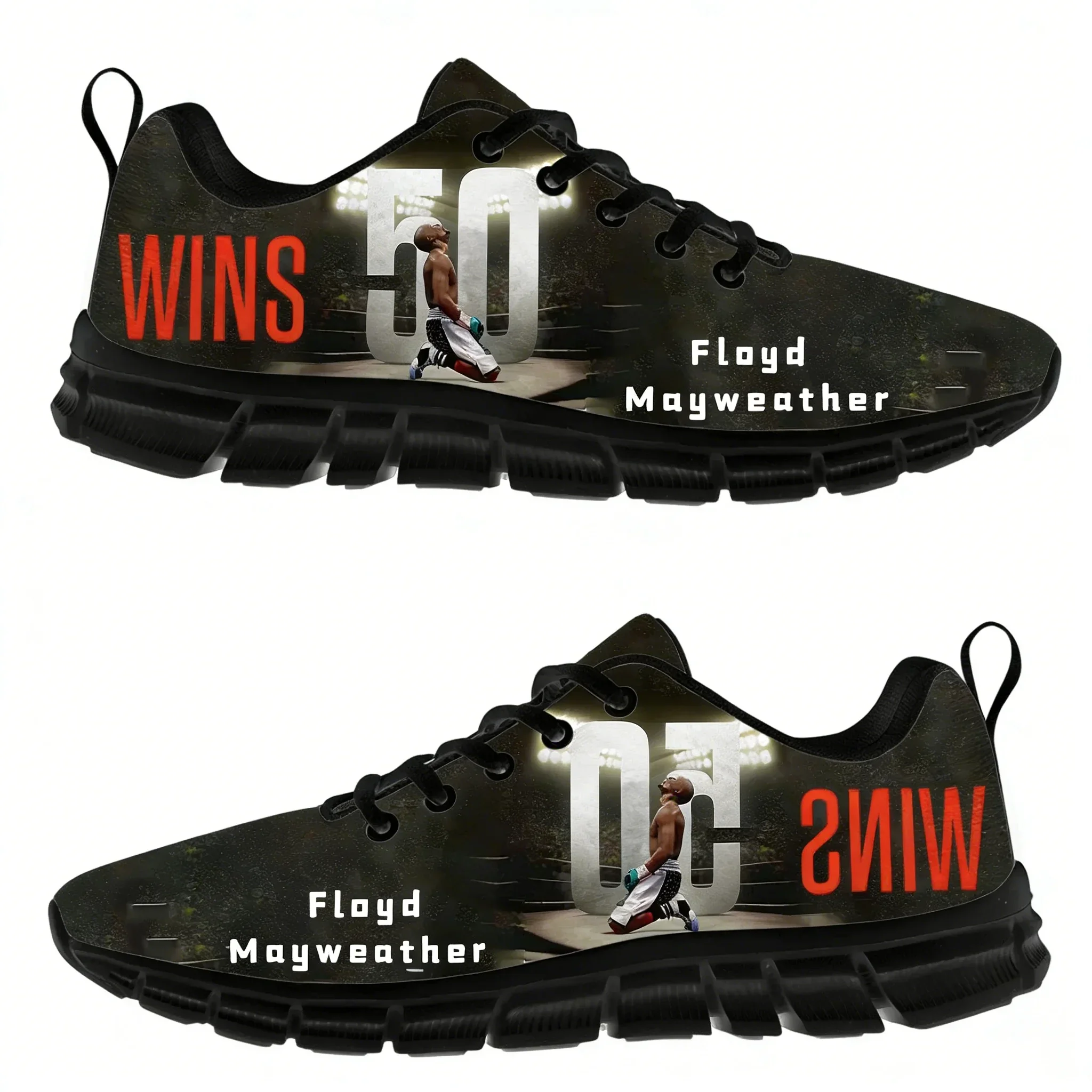 Фото Спортивная обувь F-Floyd M-Mayweather U-Undefeated B-Boxing для мужчин, женщин и подростков, модные кроссовки, кроссовки для родителей, обувь на заказ №3