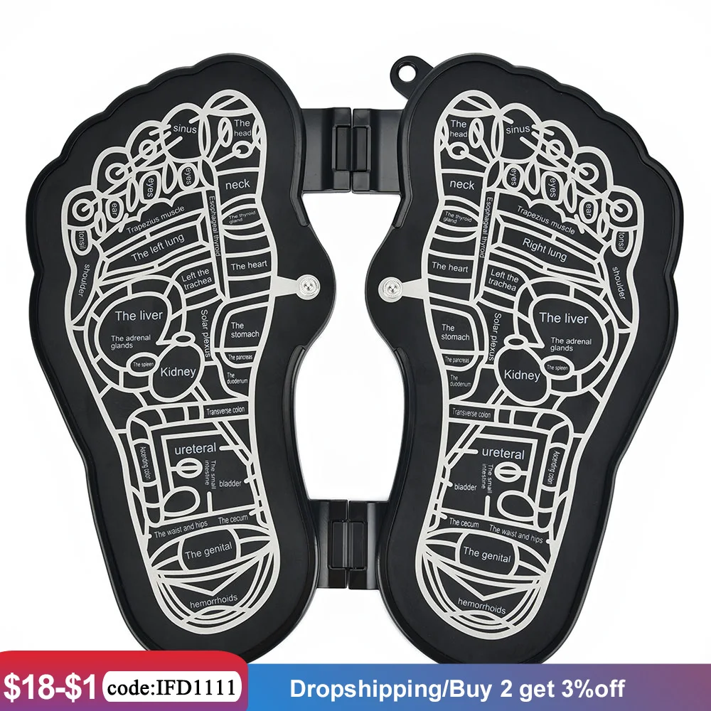 

Электрическое устройство для облегчения боли, складной коврик для массажа стоп, стимулятор мышц ног, инструмент для ухода за здоровьем