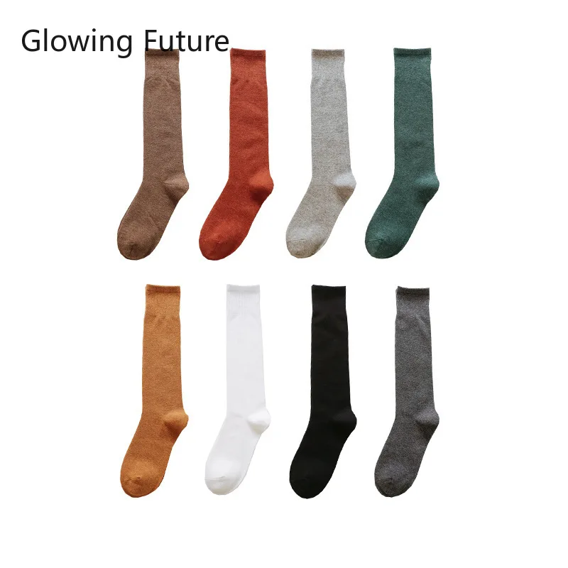 Носки женские из чесаного хлопка в японском студенческом стиле | Женская одежда