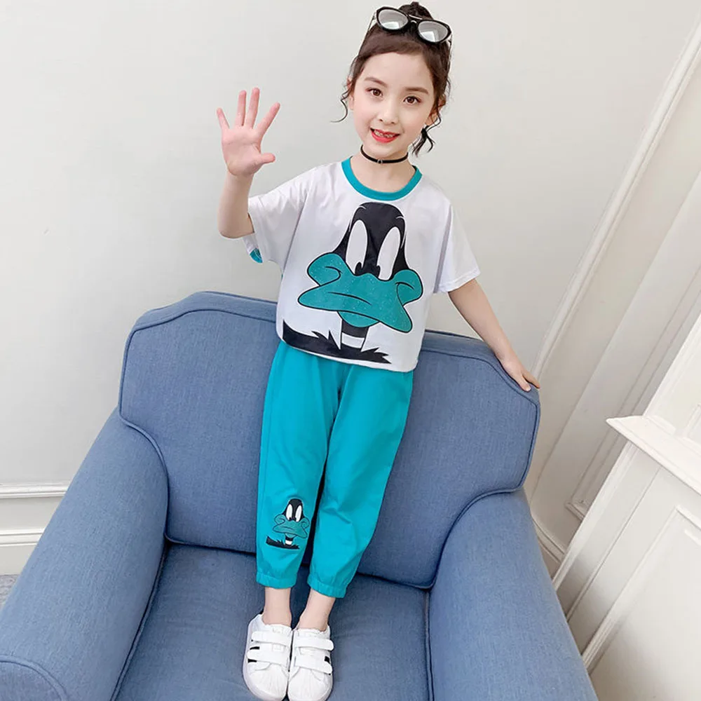 Повседневная детская эксклюзивная одежда летняя с коротким рукавом для детей