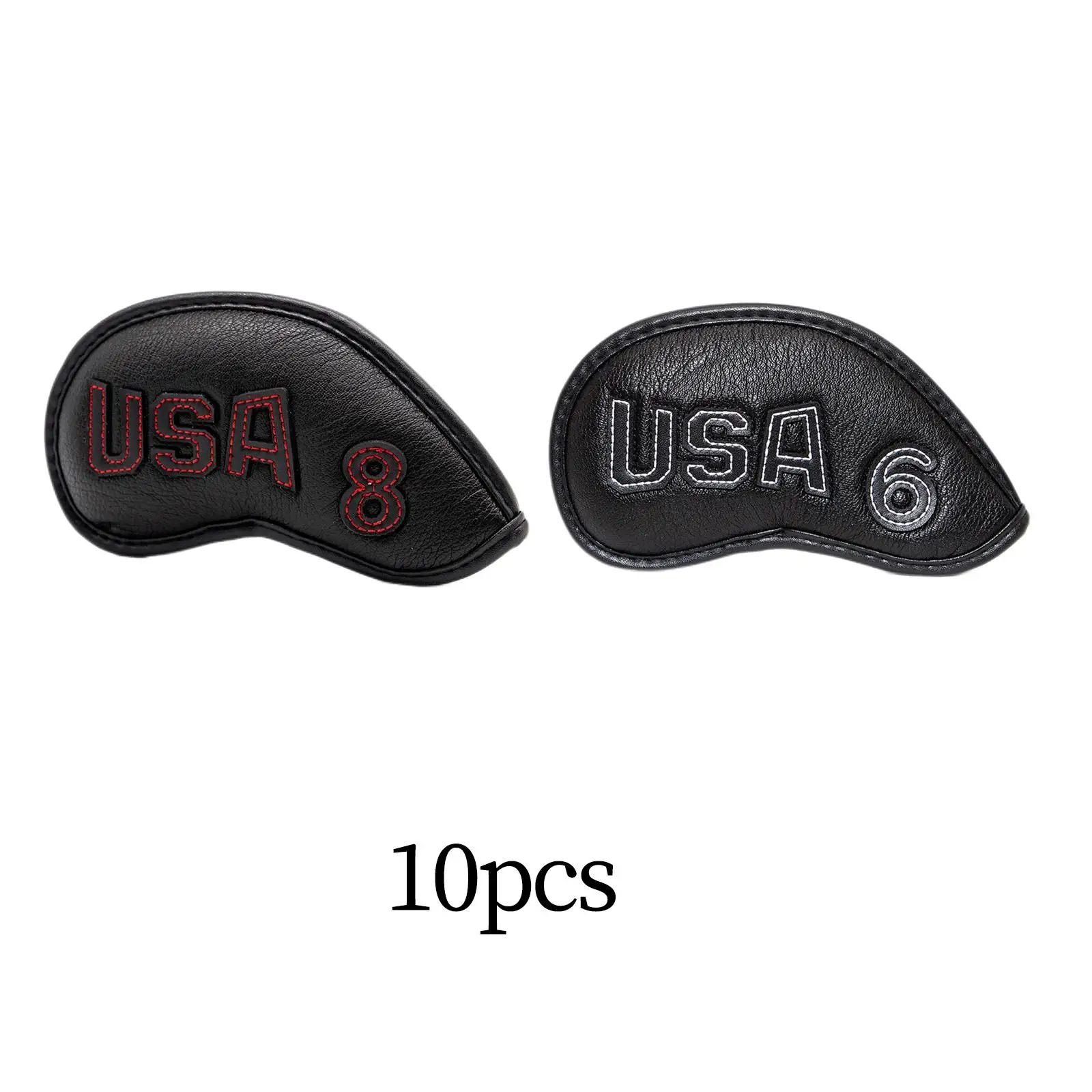 10 Pieces Premium Golf Iron Headcover Club Head Covers Fits 