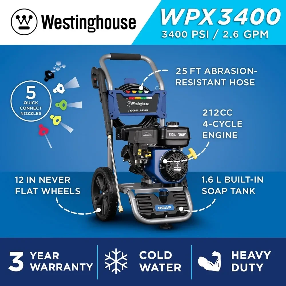 для газовой мойки высокого давления WPX3400 3400 фунтов на квадратный дюйм и 2 6 макс.