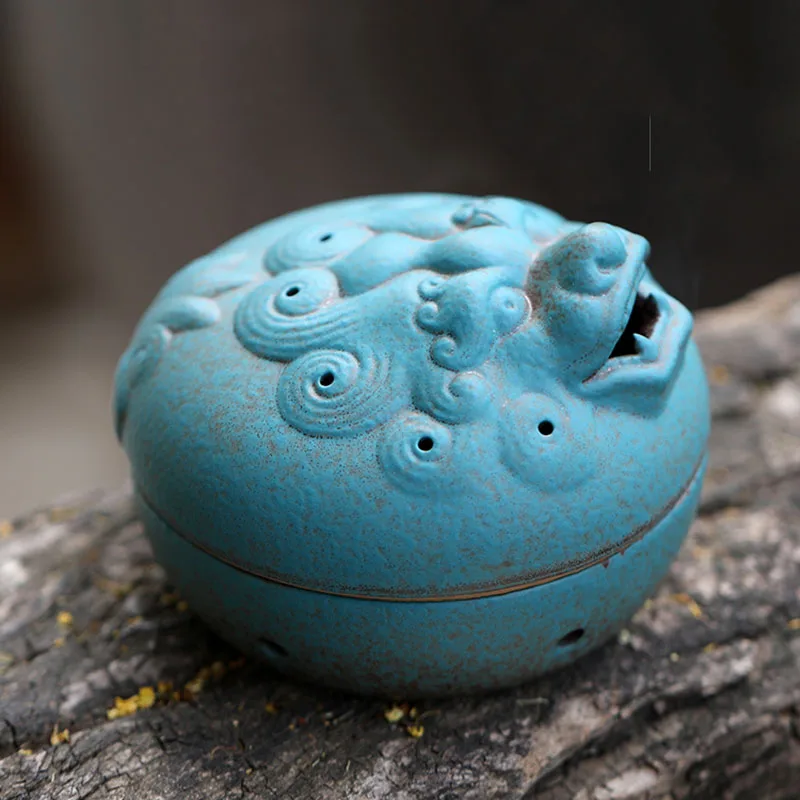 

Керамический Китайский подсвечник для гостиной, вапорайзер с углем, подсвечник для бруметерапии, подсвечник, декор для комнаты DB60XX