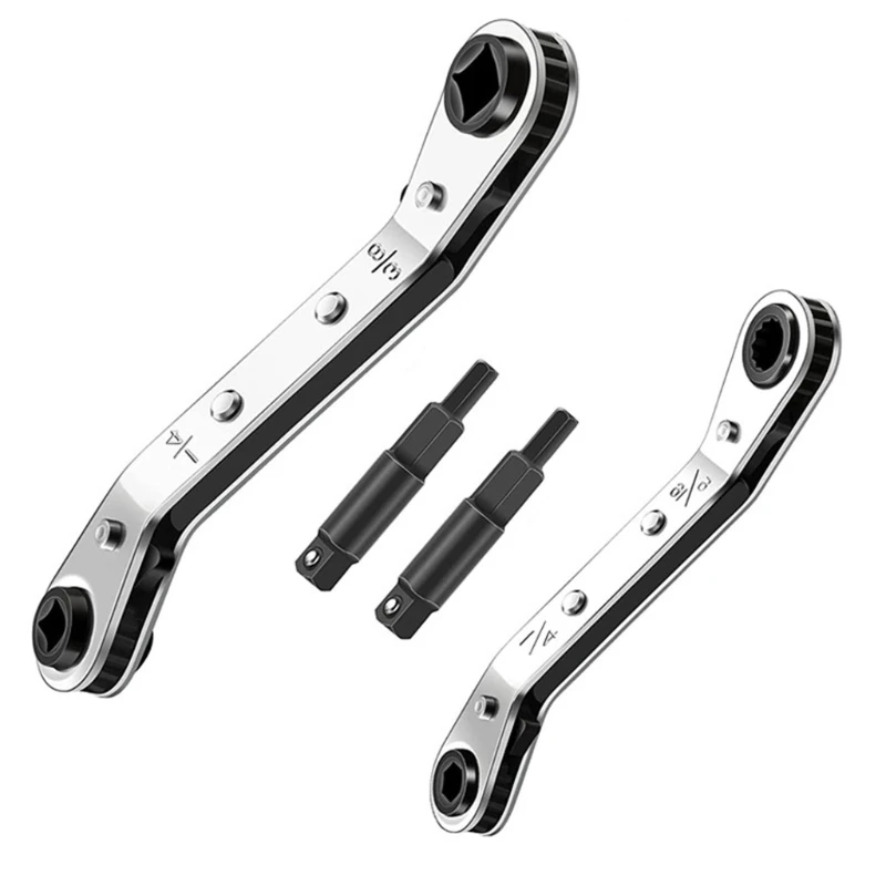 

Ratchet handle gear Wrench spanner Hexagon Bit Air Conditioner Refrigeration HVAC Tool 3/8” to 1/4” 5/16'' x 1/4''
