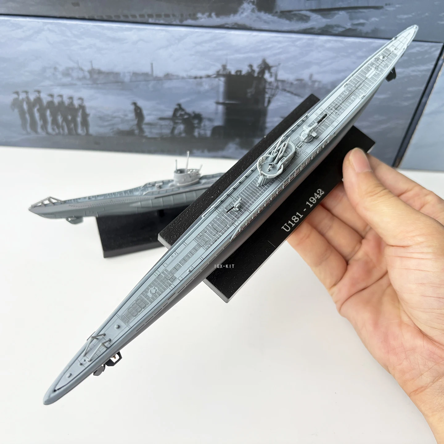 Фото Масштабная модель американской подводной лодки U-Boat 1/350 U47 U552 U181, литая металлическая готовая модель военного корабля, коллекционный сувенир, подарок №2