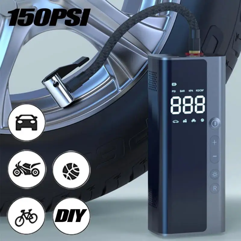 

8000mAh Portable Car Air Compressor 12V Wireless air Pump Tyre Inflator Digital display Auto Inflatable Air injector Motorcycle
