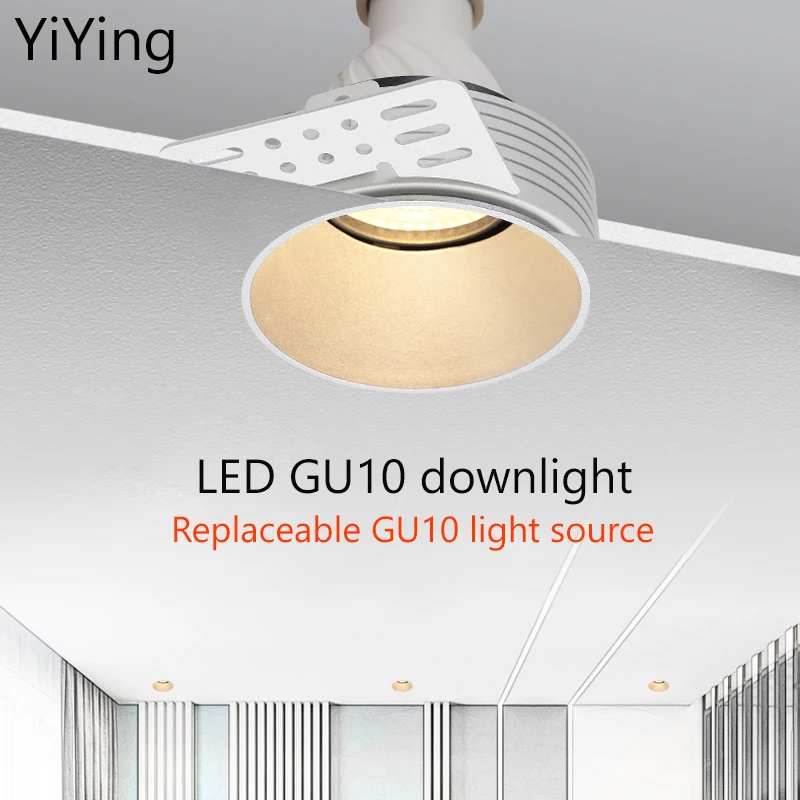 

YiYing Borderless Led Spotlight Recessed No Border Downlight 5W 7W GU10 MR16 COB Bulb Spot Light For Kitchen Home Indoor Lamp