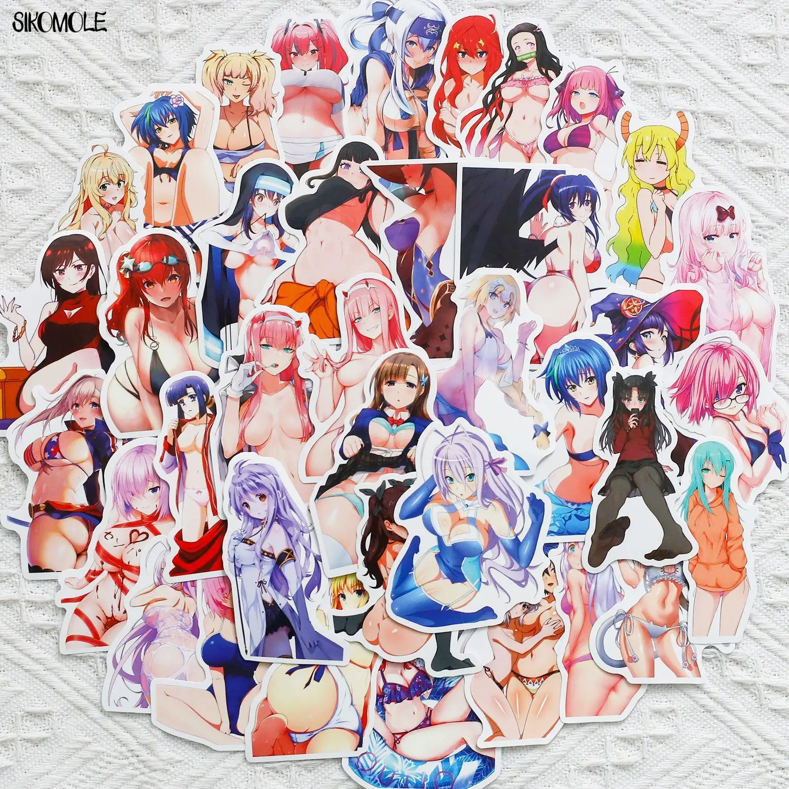 Стикеры аниме Hentai Sexy Girl Waifu наклейки сделай сам для игрушек багажа ноутбука