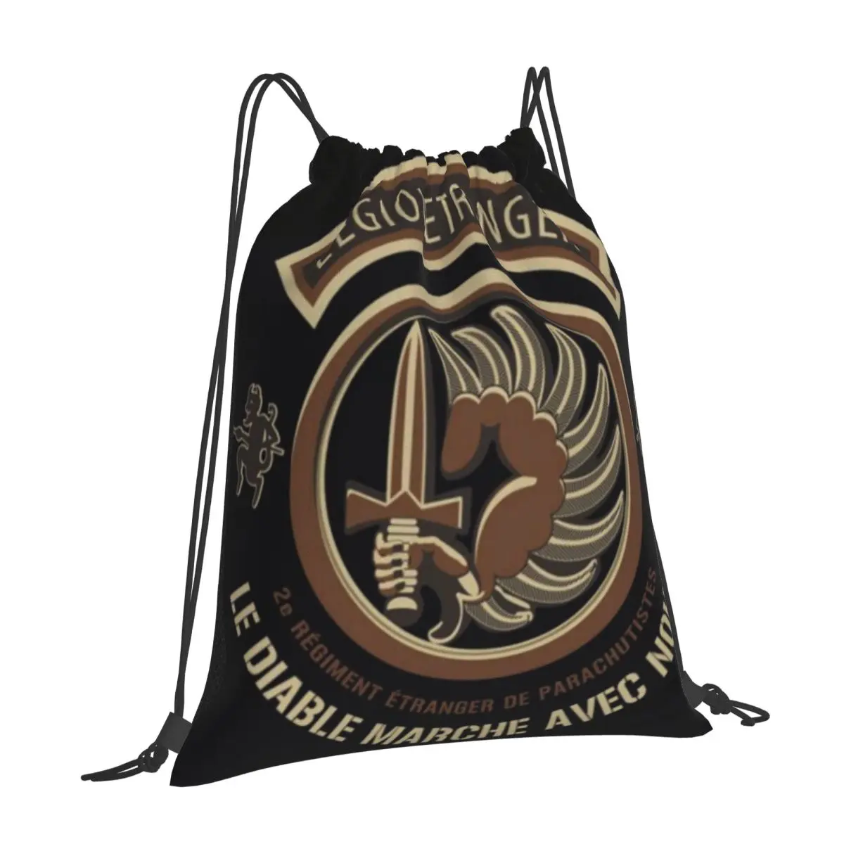 

Foreign Legion 572 Drawstring Bags Backpacks Lightweight Camping Hiking Outdoor Bags Popular Anime Print Drawstring Bag