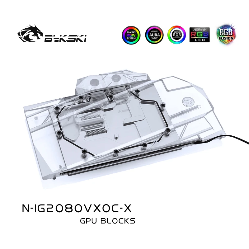 

Bykski ARGB GPU Block Water Block For RTX 2080 Vulcan X OC Video Cards Block Cooler PC Watercooling VGA block N-IG2080VXOC-X