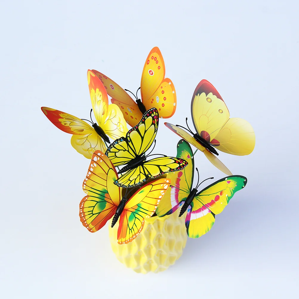 24 шт. имитация бабочки декоративные палочки для растений окантовка газона