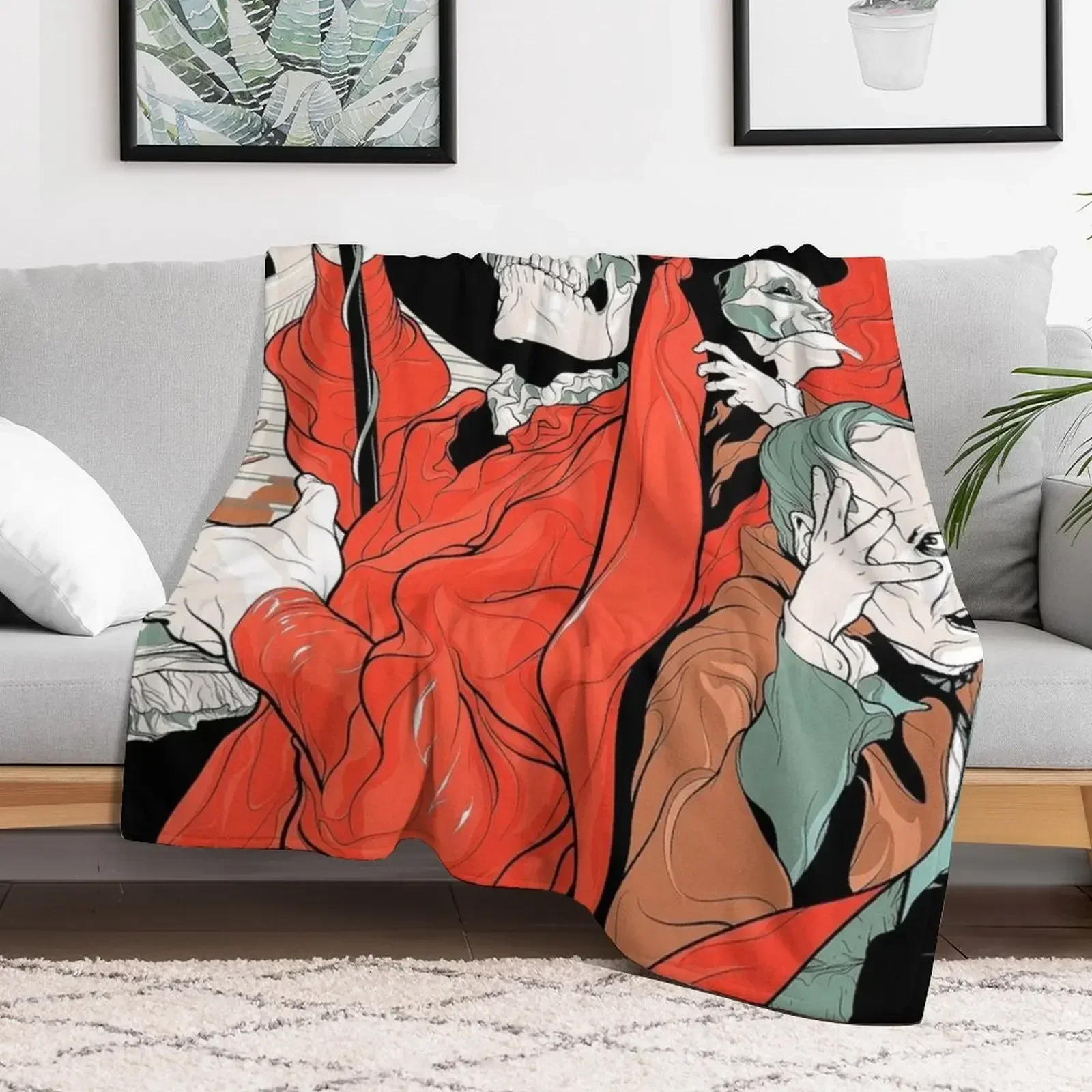 The Phantom Of Opera - Lon Cheney Nu Retro Poster Throw Blanket Camping Luxury Blankets