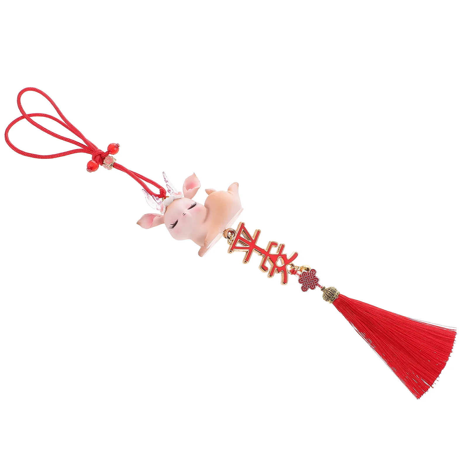 

Car Bling Accessories Pendant Rearview Mirror Car Animal Charm Deer Figurine Statue Rear View Mirror Charm