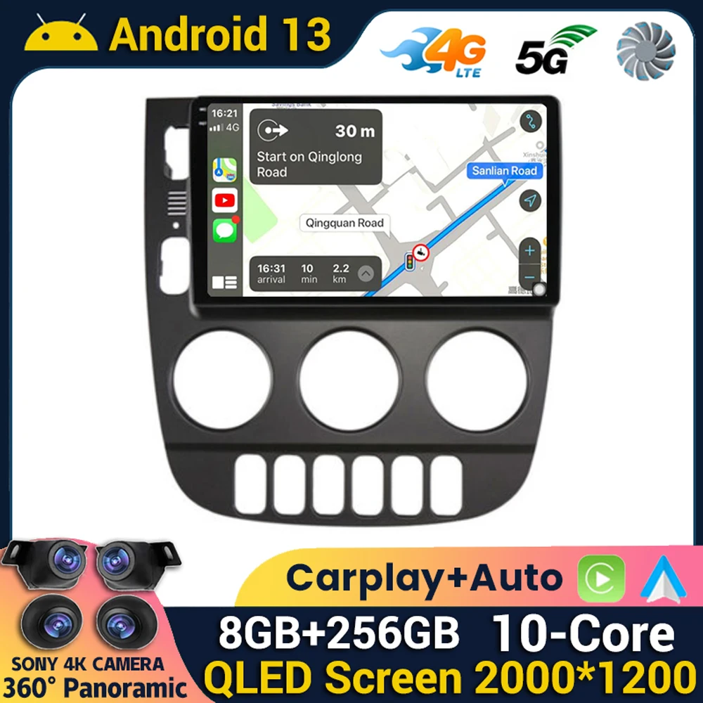 

Android 13 Wireless Android Auto&Carplay For Mercedes Benz M-Class W163 ML 1997 - 2005 Multimedia Player Navigation GPS Stereo
