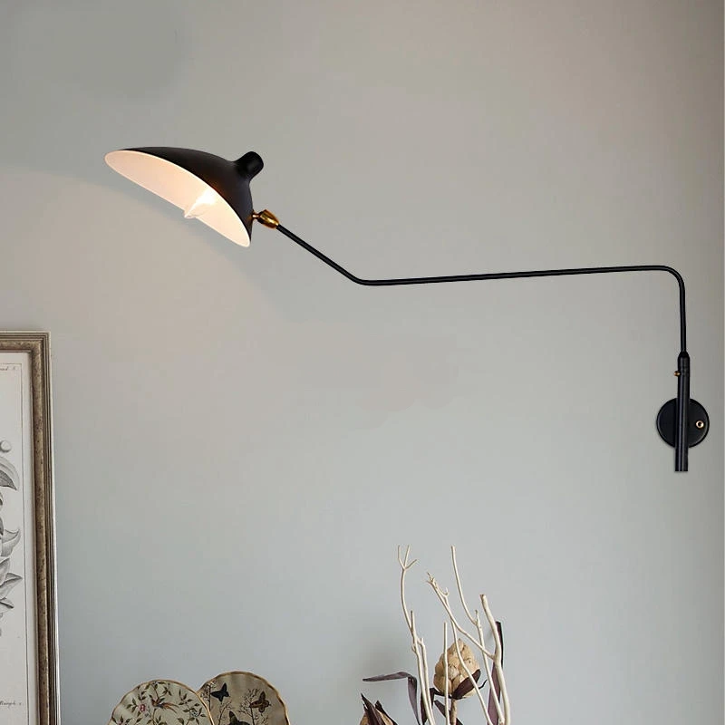 

Black Modern Adjustable Led Wall Lamp for BathRoom Bedroom Vintage Industrial Rotatable Wall Lights for Home Wall Decor