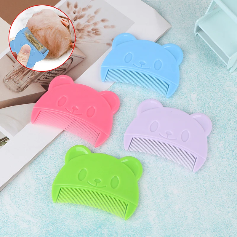 

1X Macaron Color Cartoon Bear Safe Baby Comb Baby Hair Scale Brush Safe Comb Newborn Brush Baby Hairbrush Kid Comb Boy Girl Gift