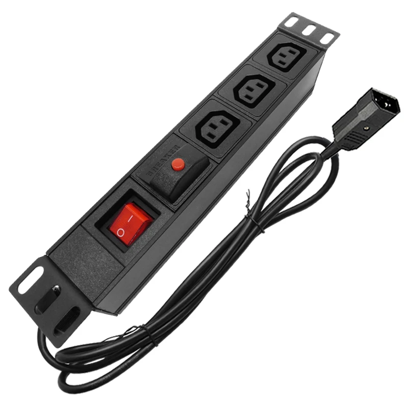 Удлинитель питания 3AC C13 из алюминиевого сплава портативный, 4000 Вт Удлинитель питания 3AC C13 из алюминиевого сплава портативный, 4000 Вт