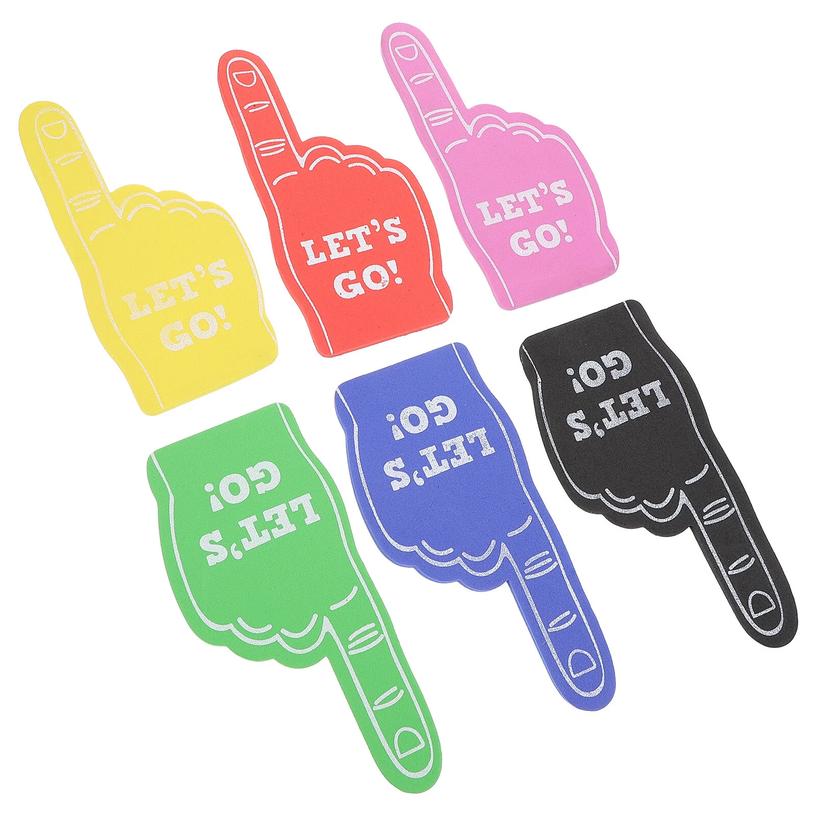 

6Pcs Events Games Foam Finger Hand Cheerleading Finger Prop EVA Foam Finger Covers