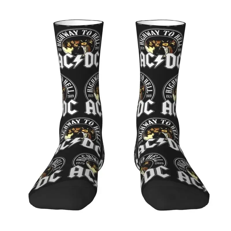

Blues AC DC Dress For Men Women Warm Fashion Australian Rock Band Crew Socks