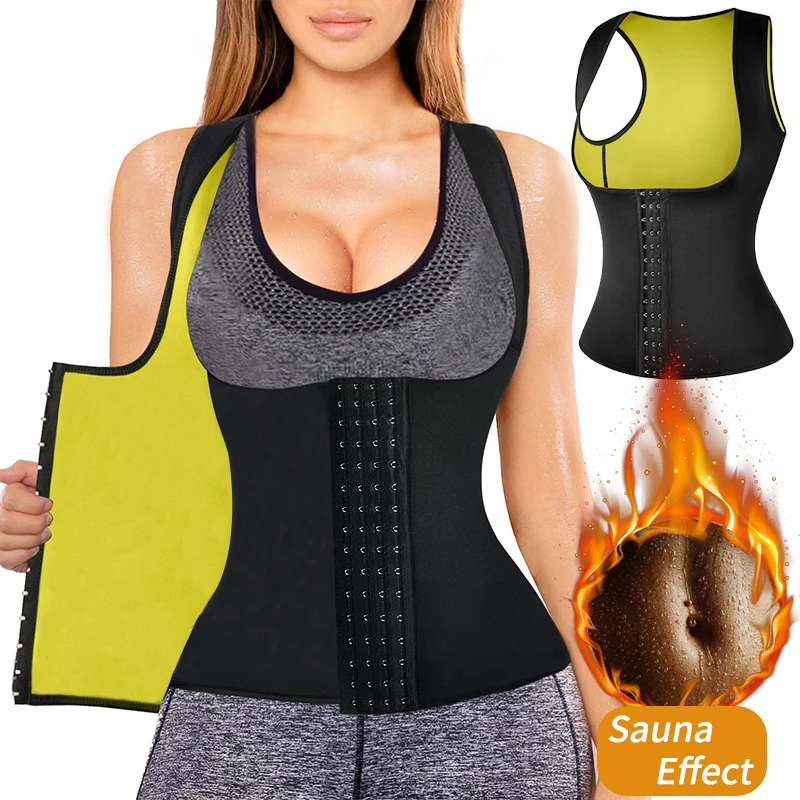 Workout Waist Trainer Vest Corset for Women Weight Loss Training Cincher Body Shaper Slimming Tops Sauna Sweat Compression Shirt