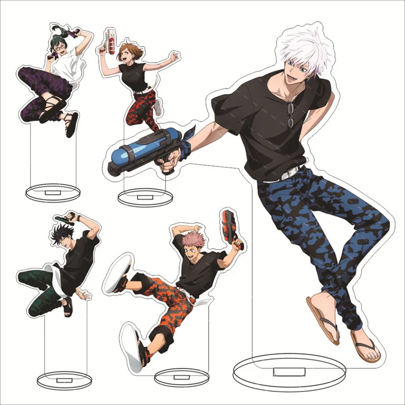 

Anime Jujutsu Kaisen Itadori Yuji Cosplay Acrylic Action Figure Gojo Satoru Fushiguro Megumi Stand Model Desk Decor Fans Gift