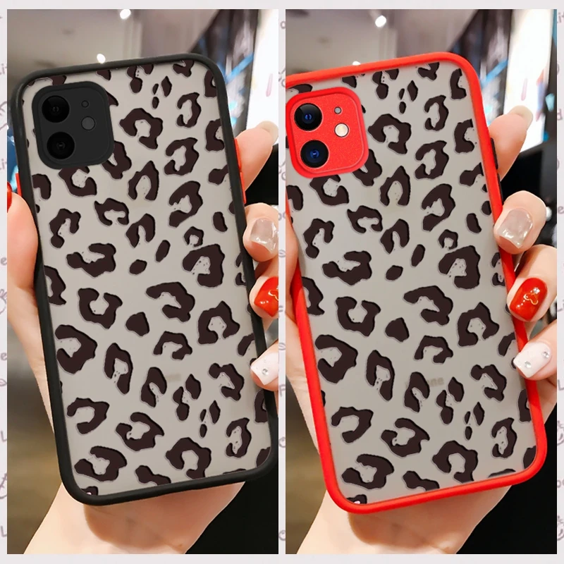 

Leopard Pattern Case For Samsung Galaxy S10 S20 S21 S9 S8 A22 A03 Plus Lite 5G Phone Case Shockproof Armor Matte Phone Fashion