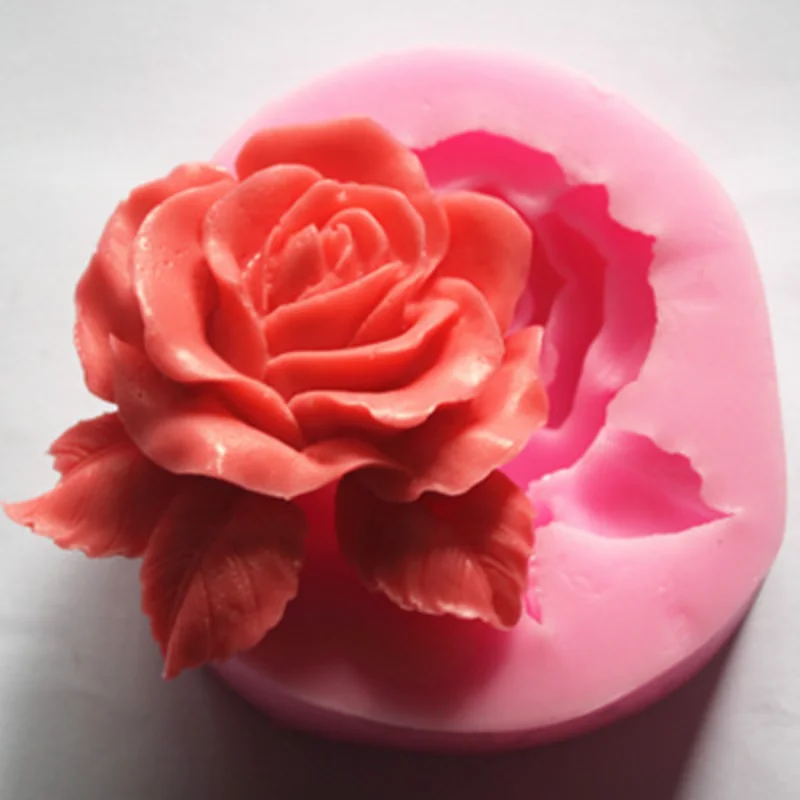 

Bloom Rose Silicone Cake Mold 3D Flower Fondant Mold Cupcake Jelly Candy Chocolate Decoration Baking Tool Moulds