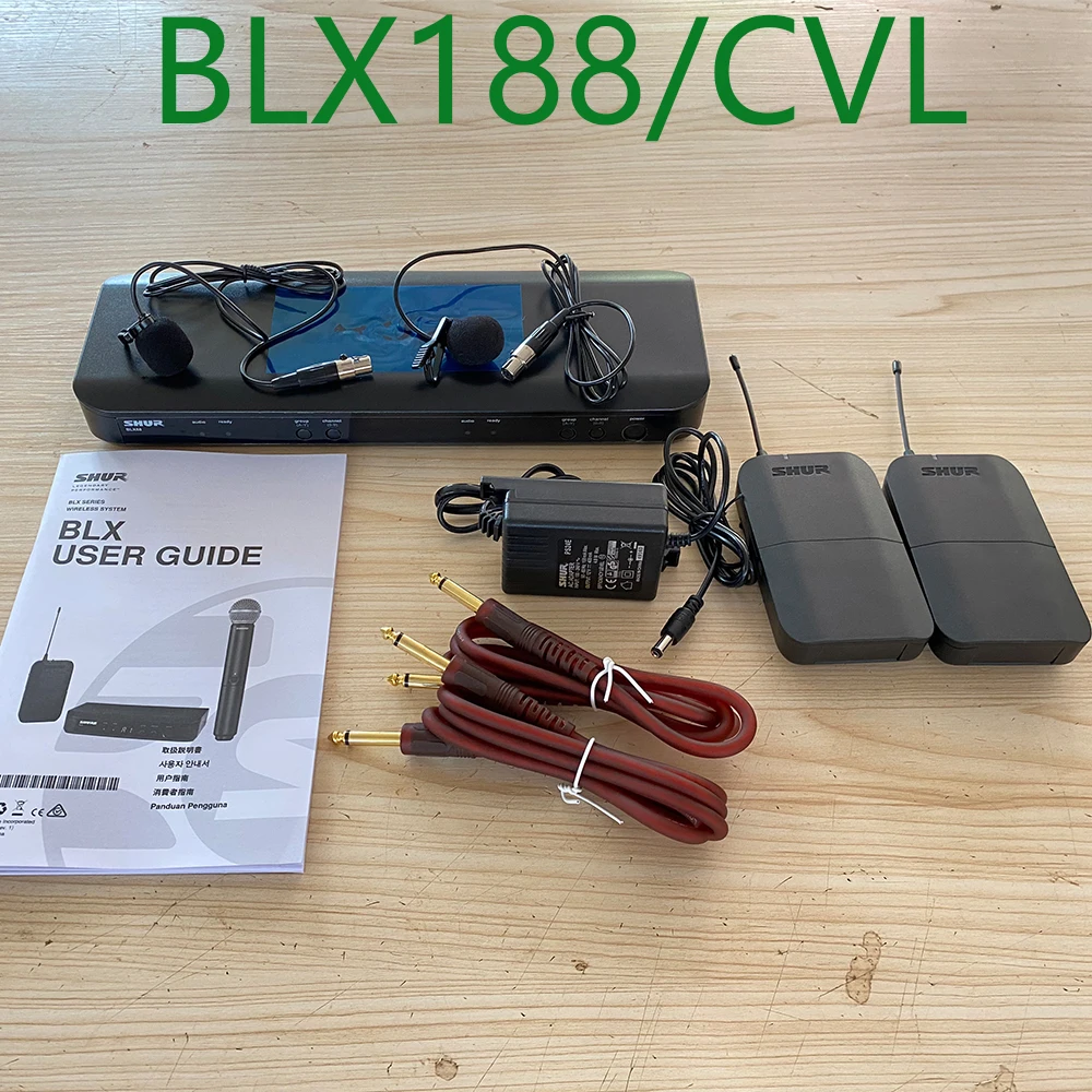 

BLX188/CVL BLX288 Dual-channel Wireless Microphone Presenter System with two CVL Lavalier Mic or Stage Performance Singing