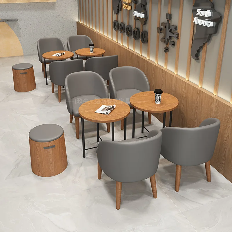 

C0138 chain coffee shop tables and chairs bar music clear bar leisure bar leather art dining table and chair combination_solid w