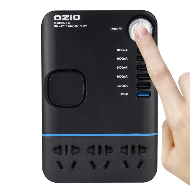 

200W Car Power Cigarette Lighter Inverter DC 12V To AC 220V Converter Charger Adapter Lighter Socket USB Output