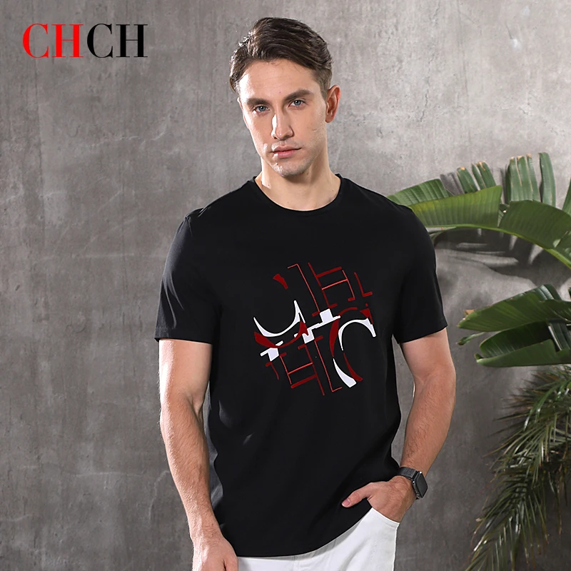 

CHCH 2022 Summer Autumn Fashion Men's T-Shirt Basic Urban Shirt Casual Short Sleeve Top Men's T-Shirt Clothes - Clearance Sale
