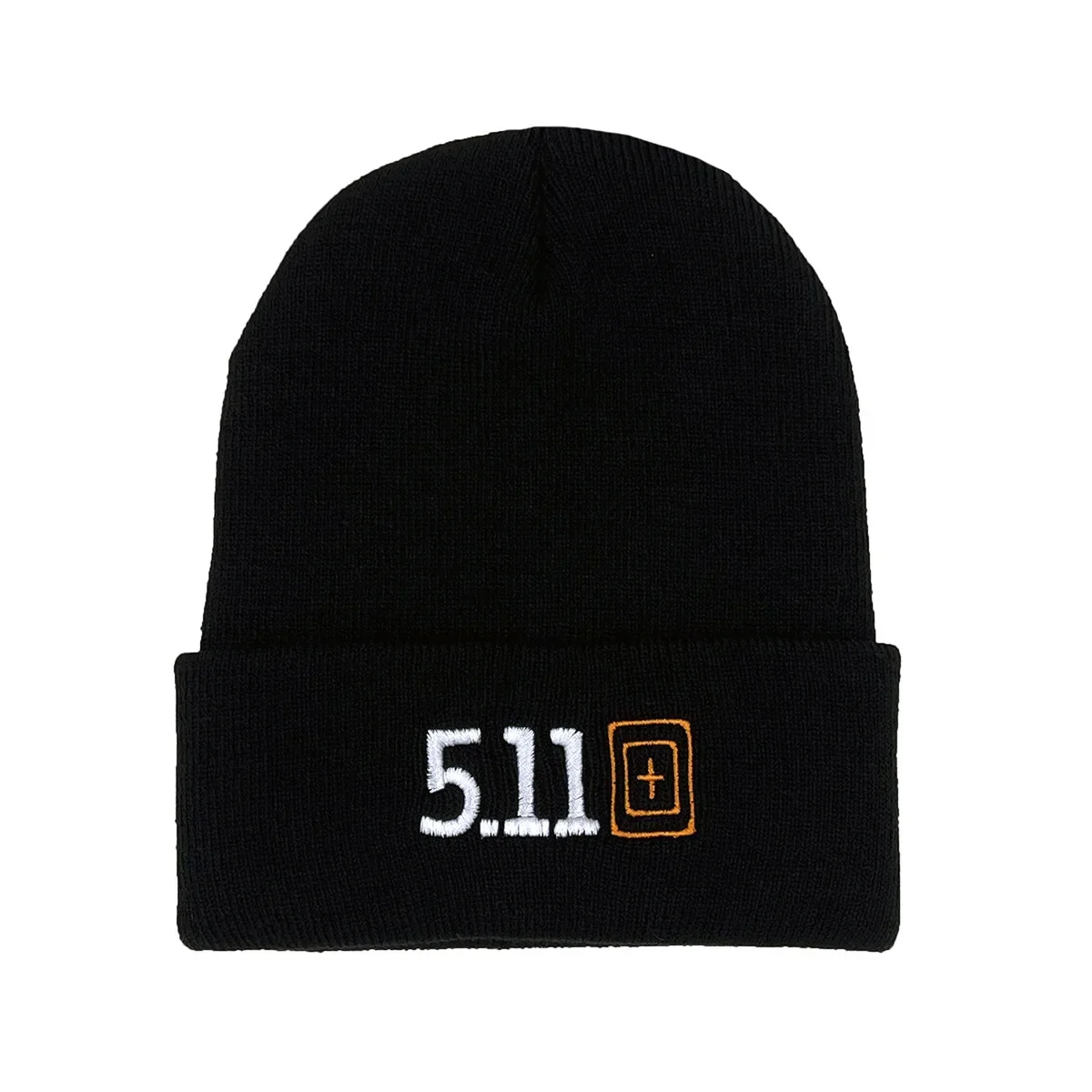 Green511 Теплая вязаная шапка с вышивкой черная кепка унисекс универсальная