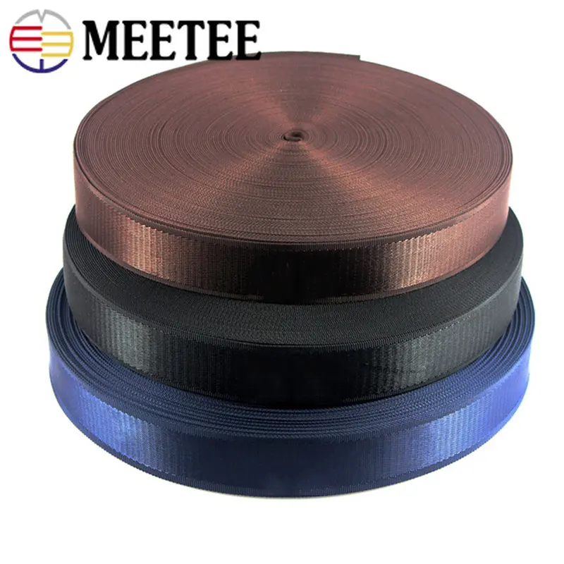 

Meetee 3M 25/33/38mm Width High-grade Thick Nylon Webbing Bag Strap Knapsack Belt Tape Clothes DIY Sewing Handmade Accessory