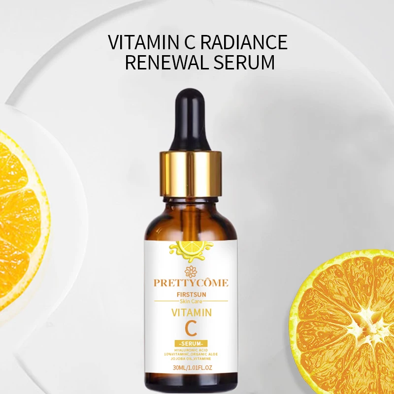 Prettycome витамин С лицо сыворотка отбеливающий гиалуроновая кислота противоморщинный антивозрастной увлажняющий выцветание темных пятен уход за лицом включить.