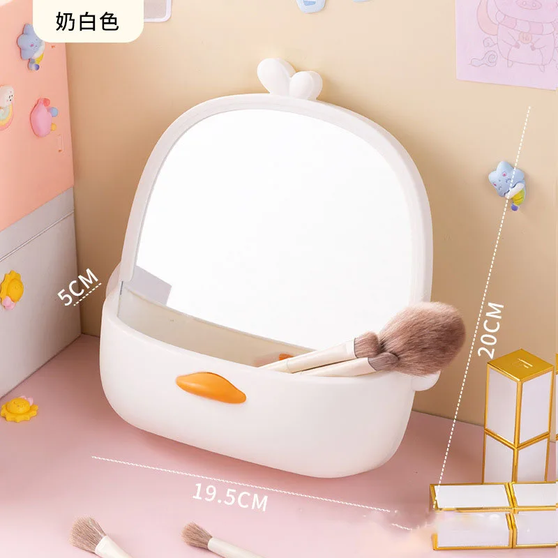 

Cartoon Makeup Mirror Cute Cute Duck Mirror Desktop Desktop Makeup Mirror Can Be Hung Upright Storage Mirror Princess Mirror