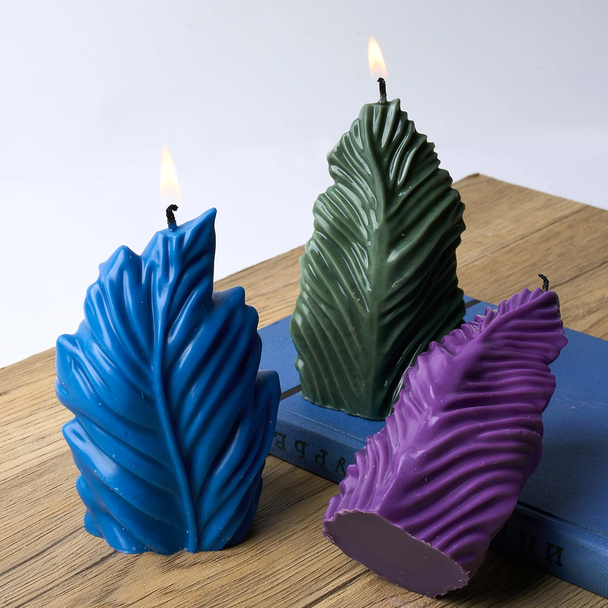 Силиконовая форма в виде листа для свечи сделай сам ручная работа Геометрическая