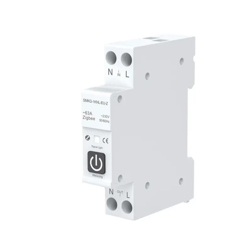 

1p 63a Din Rail Tuya With Metering Zigbee Smart Circuit Breaker