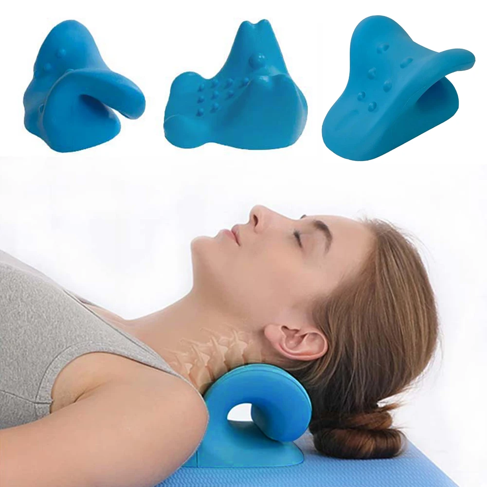 

Muscle Relaxation Traction Neck Shoulder Stretcher Cervical Spine Alignment Device Pillow for Pain Relief Outdoor Camping Tools